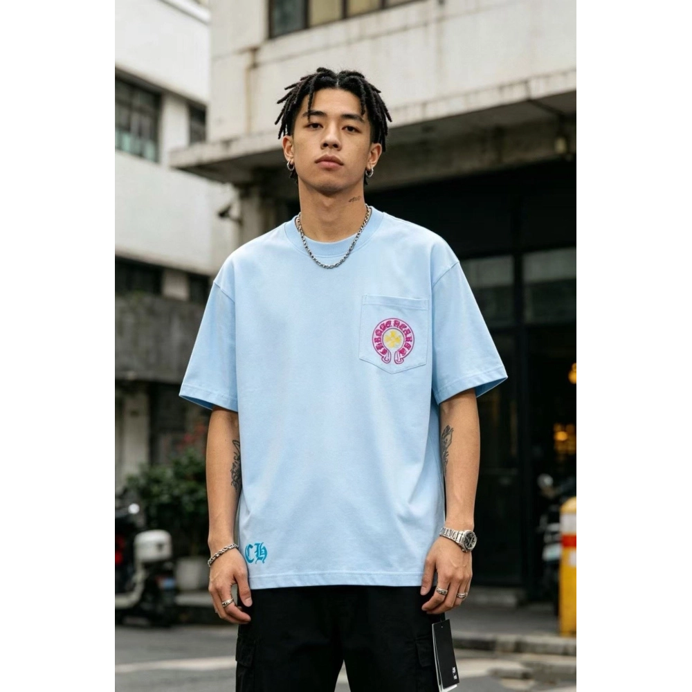 Chrome Hearts Horseshoe Cross Print Short Sleeve 032