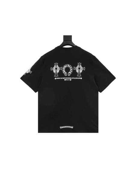 Chrome Hearts Cross Horseshoe Print Short Sleeve 035
