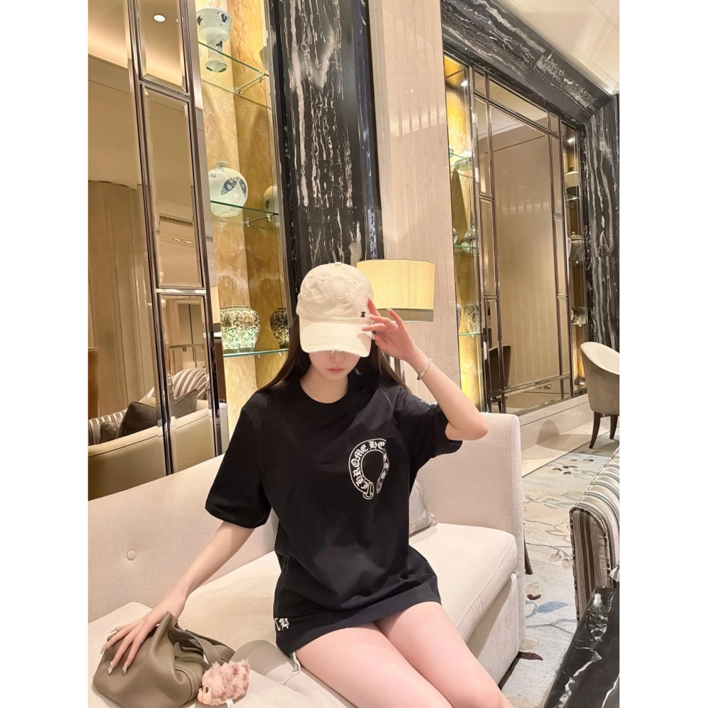 Chrome Hearts Cross Horseshoe Print Short Sleeve 035