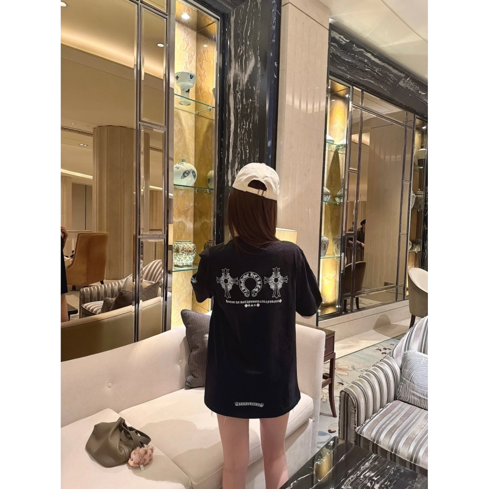 Chrome Hearts Cross Horseshoe Print Short Sleeve 035