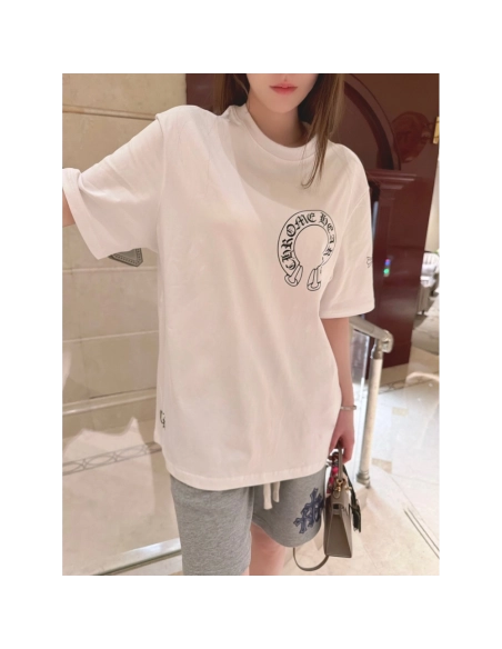 Chrome Hearts Cross Horseshoe Print Short Sleeve 036