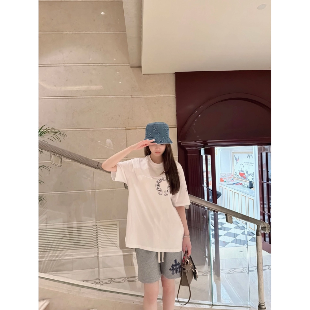 Chrome Hearts Cross Horseshoe Print Short Sleeve 036