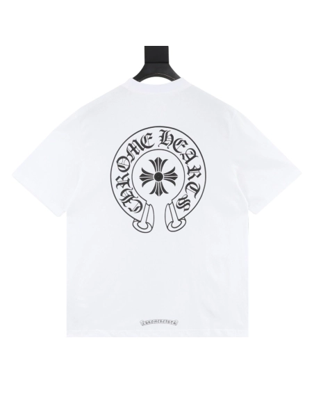 Chrome Hearts Horseshoe Cross Print Short Sleeve 043