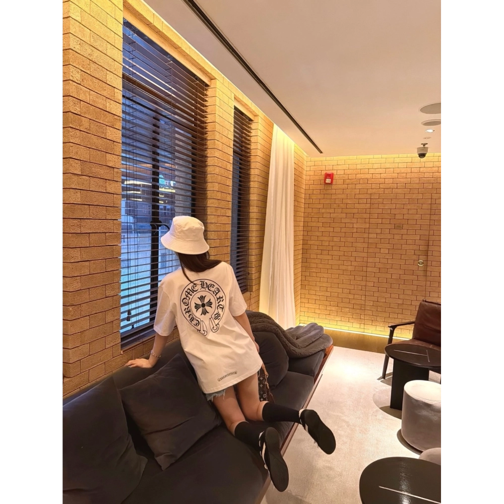 Chrome Hearts Horseshoe Cross Print Short Sleeve 043