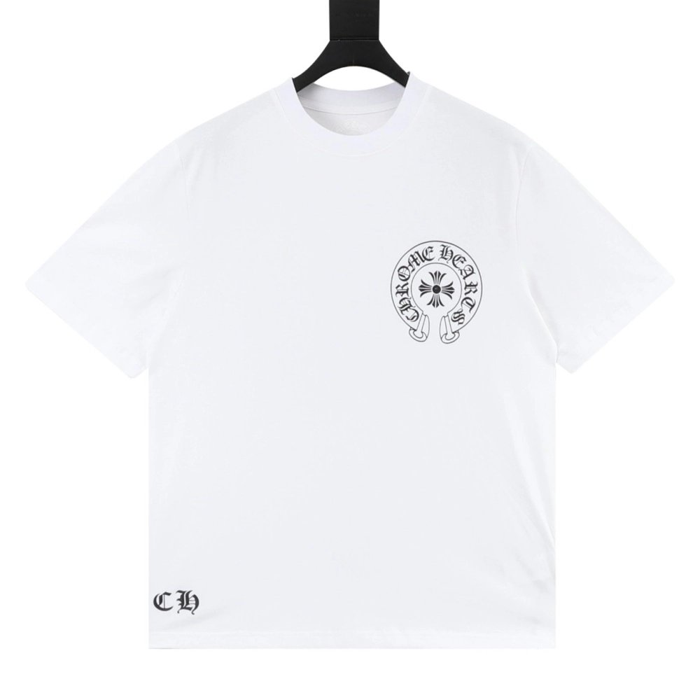 Chrome Hearts Horseshoe Cross Print Short Sleeve 043