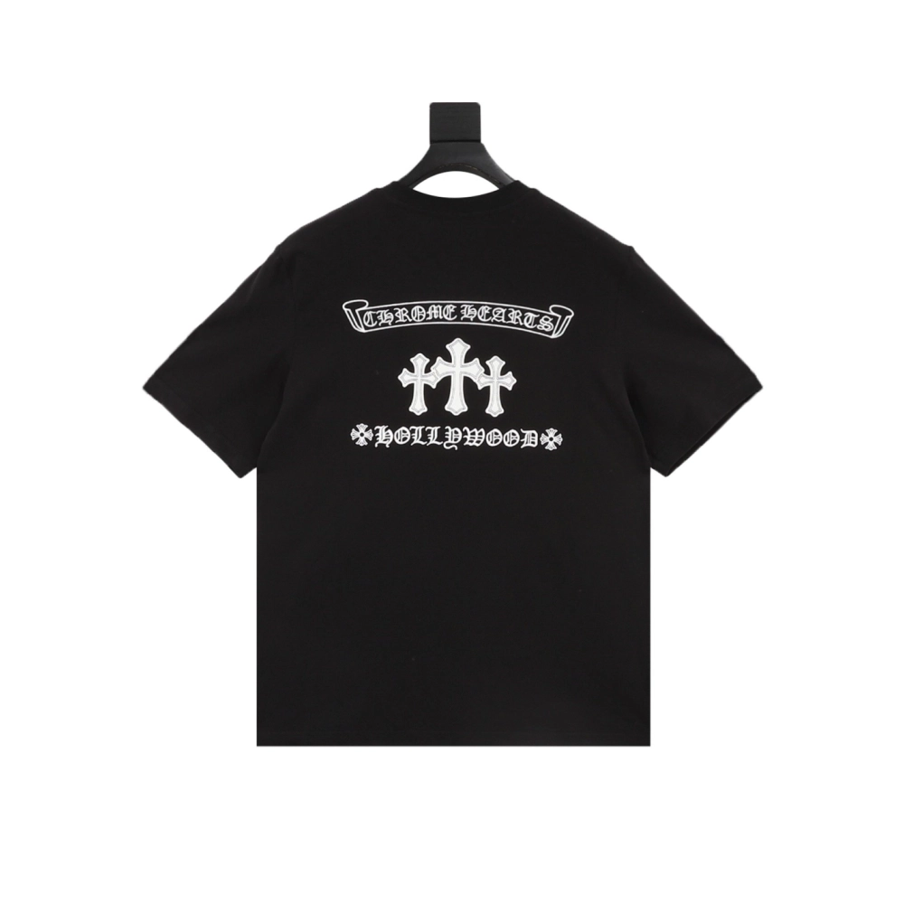 Chrome Hearts Sanskrit Cross Print Short Sleeve 046