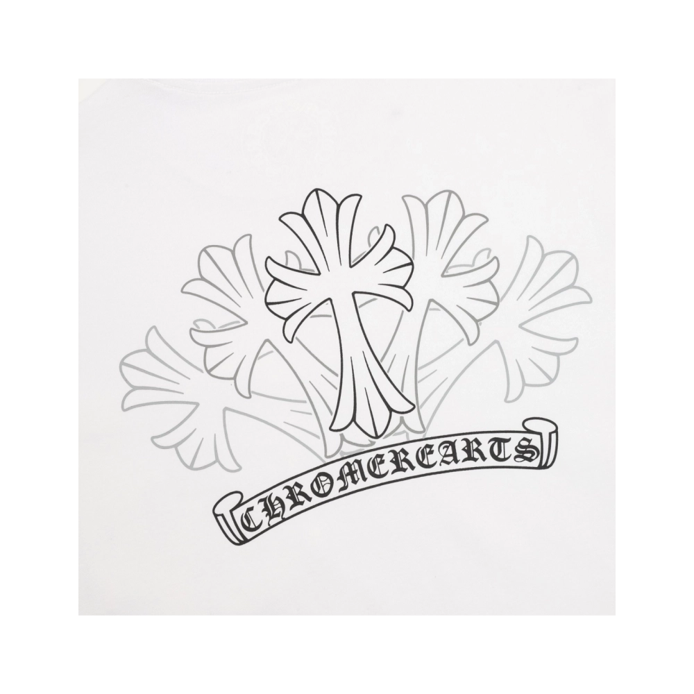 Chrome Hearts Sketch Cross Print Short Sleeve 049
