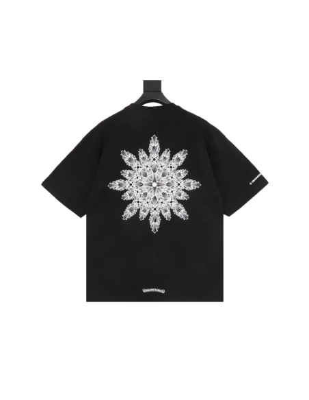 Chrome Hearts Back Snowflake Cross Short Sleeve 055