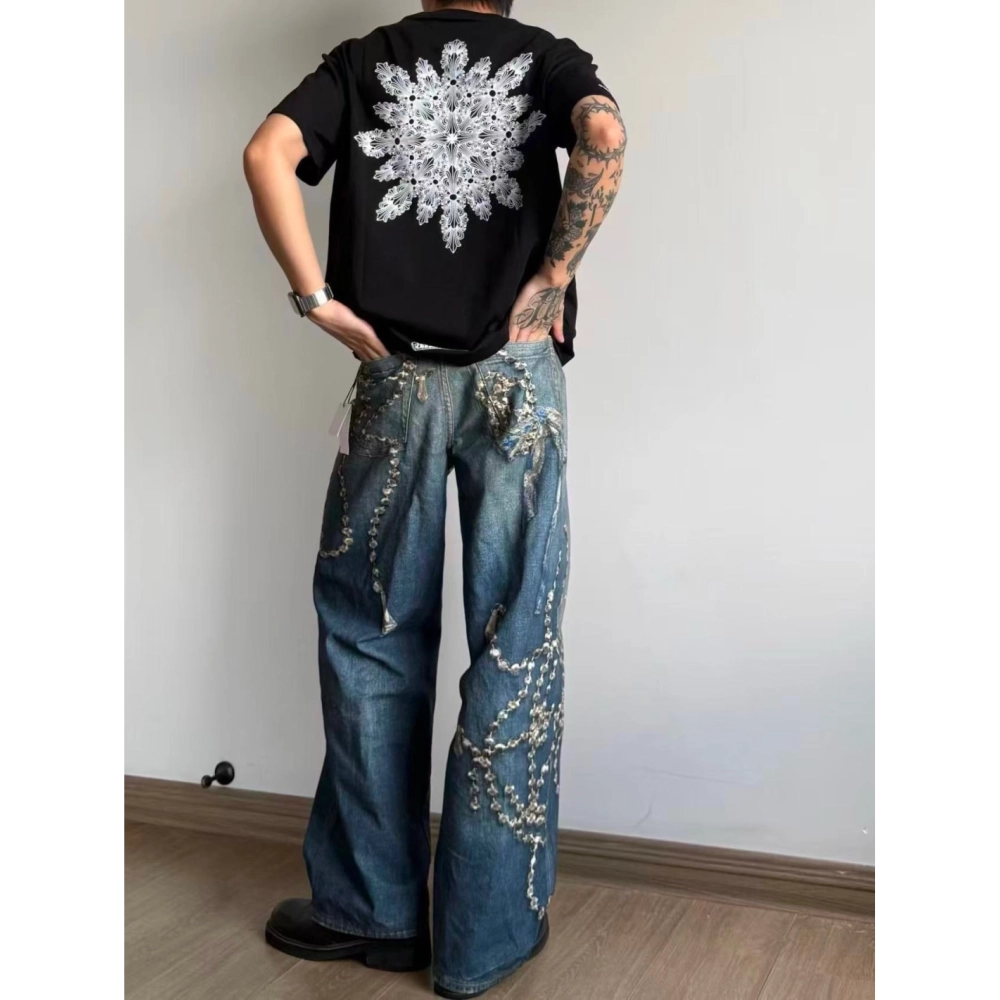 Chrome Hearts Back Snowflake Cross Short Sleeve 055