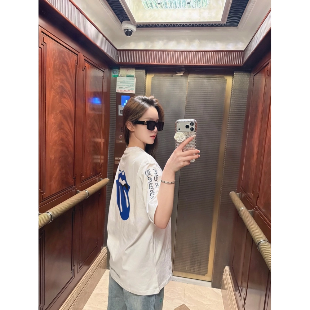 Chrome Hearts Large Tongue Print Short Sleeve 053
