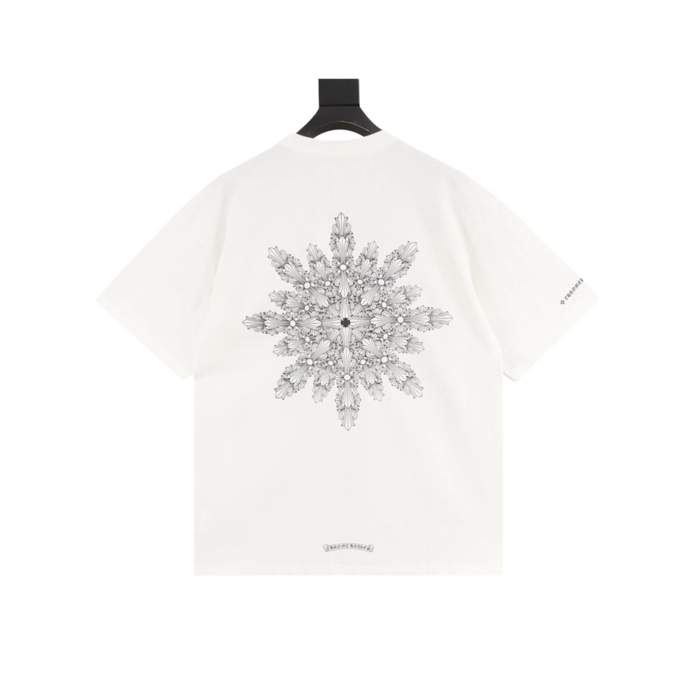 Chrome Hearts Back Snowflake Cross Short Sleeve 056