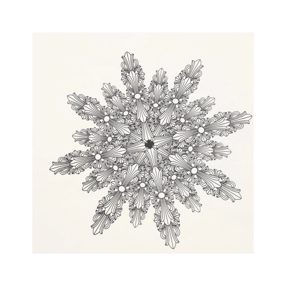 Chrome Hearts Back Snowflake Cross Short Sleeve 056