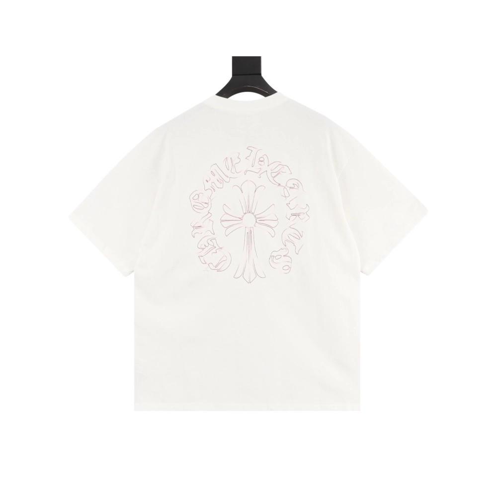 Chrome Hearts Front & Back Sanskrit Embroidery Short Sleeve 057