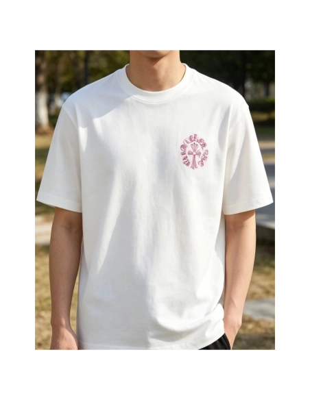 Chrome Hearts Front & Back Sanskrit Embroidery Short Sleeve 057