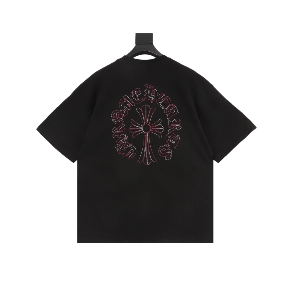 Chrome Hearts Front & Back Sanskrit Embroidery Short Sleeve 058