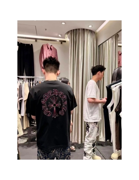 Chrome Hearts Front & Back Sanskrit Embroidery Short Sleeve 058