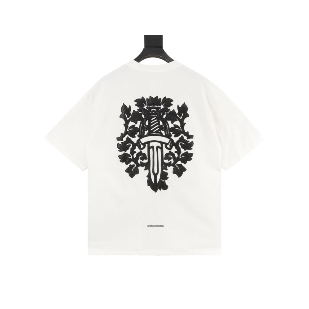 Chrome Hearts Heavy Leather Patch Short Sleeve T-Shirt 062