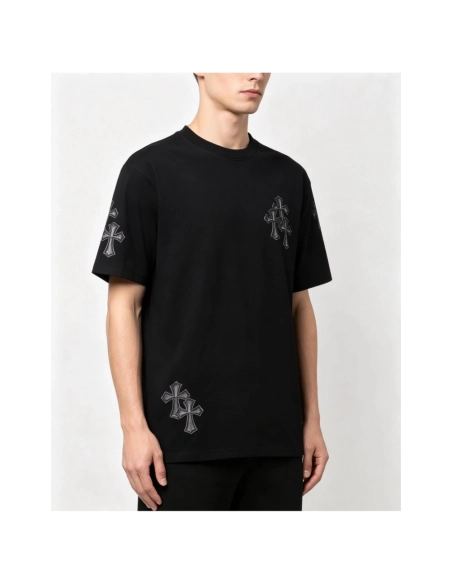 Chrome Hearts Leather Patch Cross Short Sleeve 065
