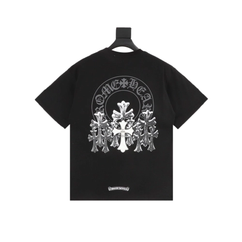 Chrome Hearts Leather Patch Cross Short Sleeve 086