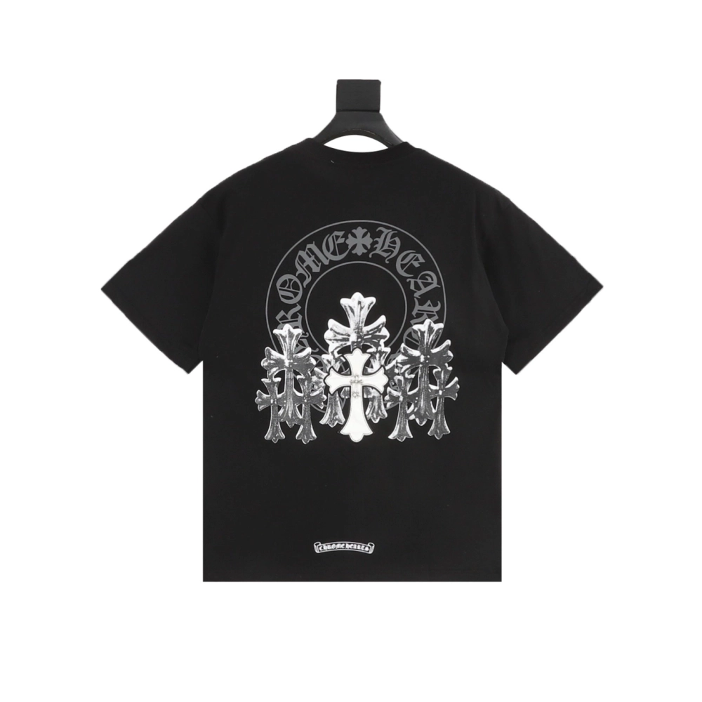 Chrome Hearts Leather Patch Cross Short Sleeve 086