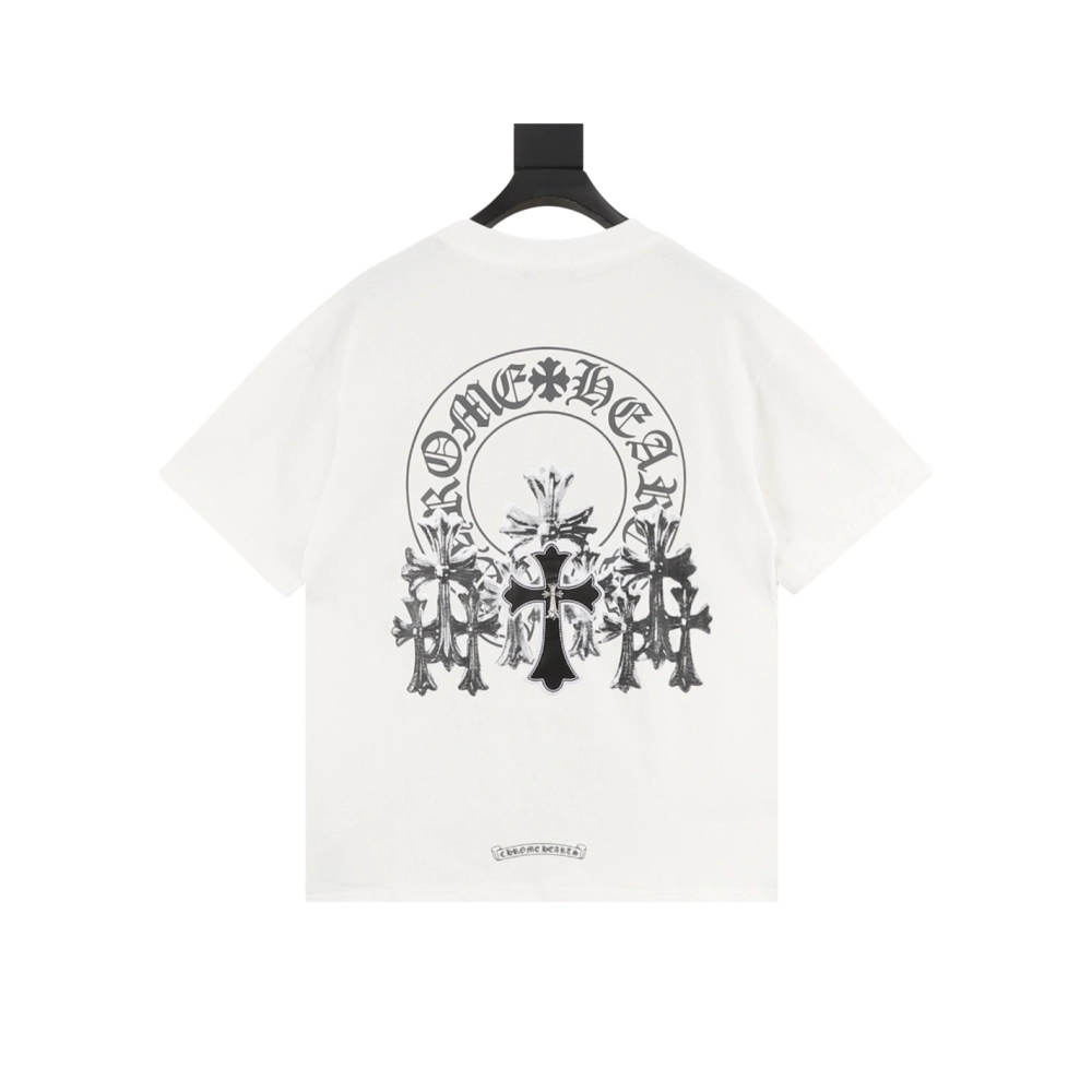 Chrome Hearts Leather Patch Cross Short Sleeve 087