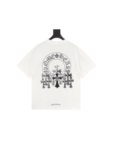 Chrome Hearts Leather Patch Cross Short Sleeve 087