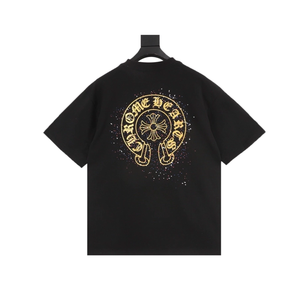 Chrome Hearts Splatter Horseshoe Short Sleeve 088