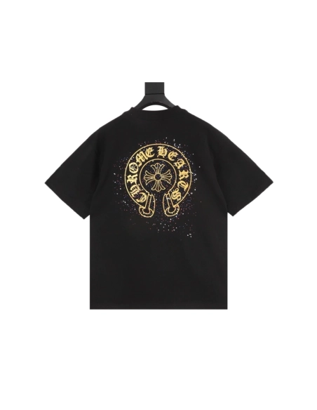 Chrome Hearts Splatter Horseshoe Short Sleeve 088