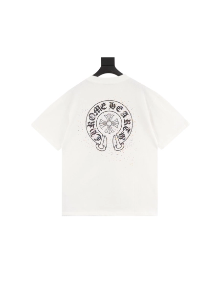 Chrome Hearts Splatter Horseshoe Short Sleeve 089