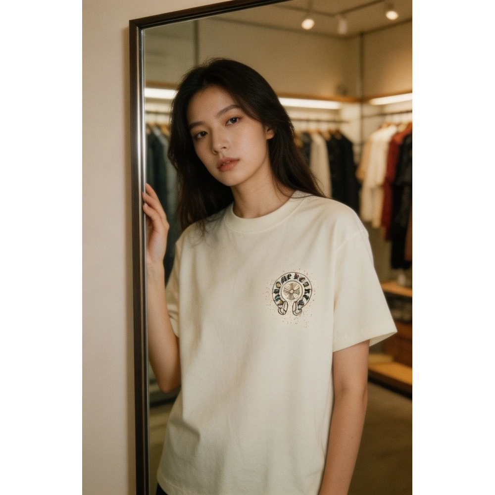 Chrome Hearts Splatter Horseshoe Short Sleeve 089