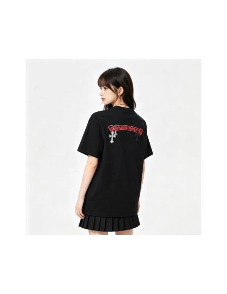 Chrome Hearts Cross Cluster Embroidery Short Sleeve 094