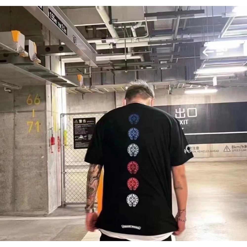 Chrome Hearts Multi-Color Cross Print Short Sleeve 105