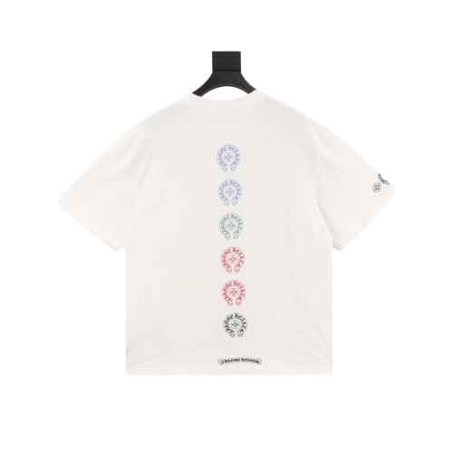 Chrome Hearts Multi-Color Cross Print Short Sleeve 106