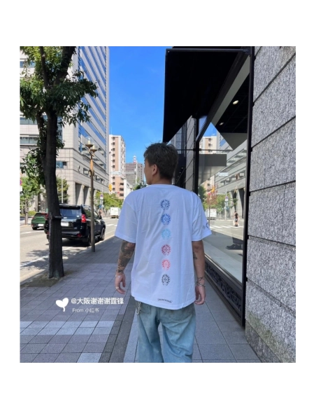 Chrome Hearts Multi-Color Cross Print Short Sleeve 106