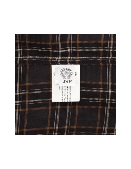 Chrome Hearts Flannel Zip Plaid Short Sleeve Shirt 113