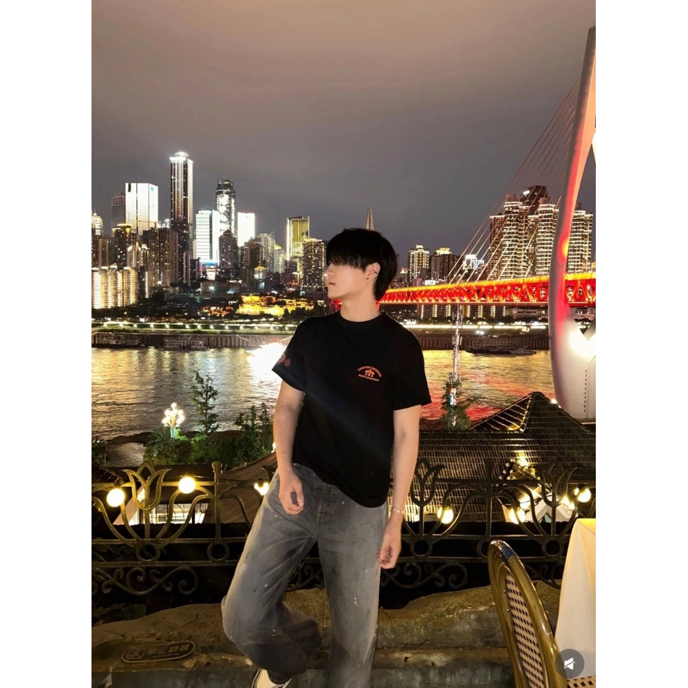 Chrome Hearts Orange Cross Print Short Sleeve 114