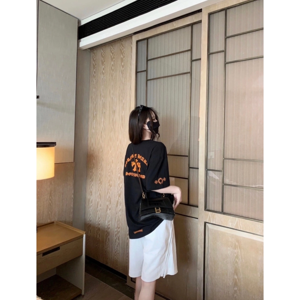 Chrome Hearts Orange Cross Print Short Sleeve 114