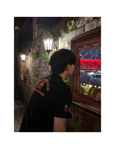 Chrome Hearts Orange Cross Print Short Sleeve 114