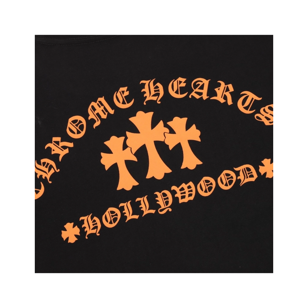 Chrome Hearts Orange Cross Print Short Sleeve 114