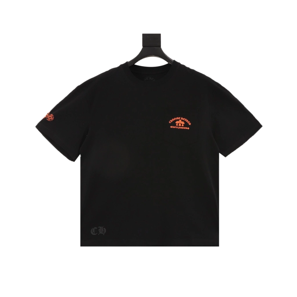 Chrome Hearts Orange Cross Print Short Sleeve 114