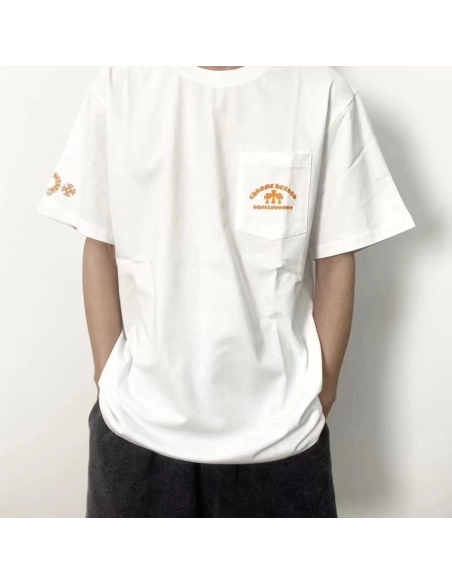 Chrome Hearts Orange Cross Print Short Sleeve 115