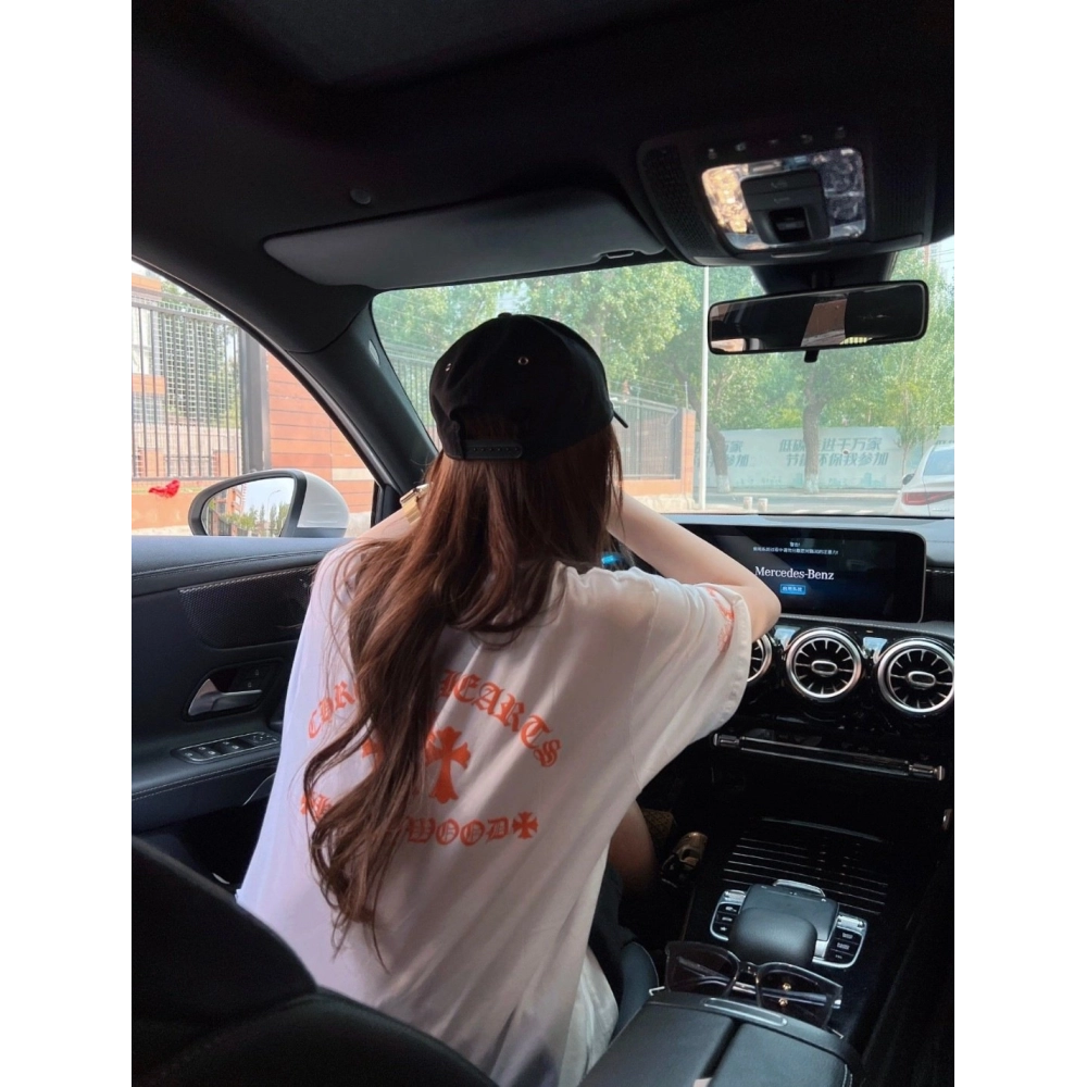 Chrome Hearts Orange Cross Print Short Sleeve 115