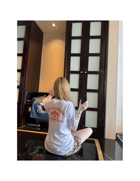 Chrome Hearts Orange Cross Print Short Sleeve 115