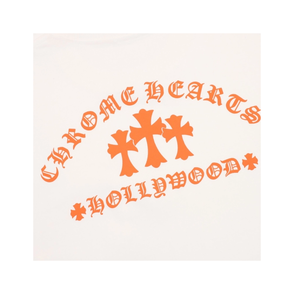 Chrome Hearts Orange Cross Print Short Sleeve 115