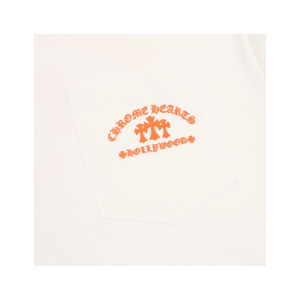 Chrome Hearts Orange Cross Print Short Sleeve 115