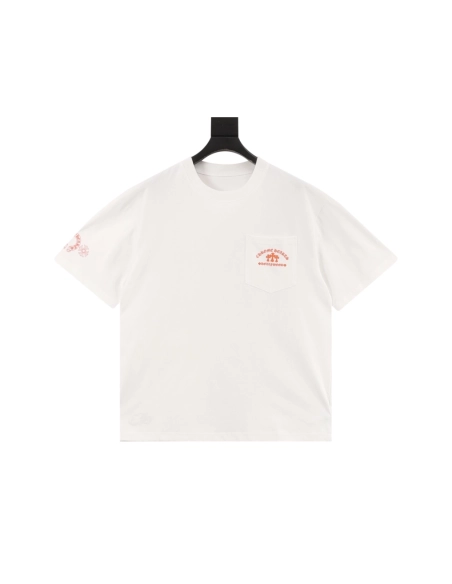 Chrome Hearts Orange Cross Print Short Sleeve 115