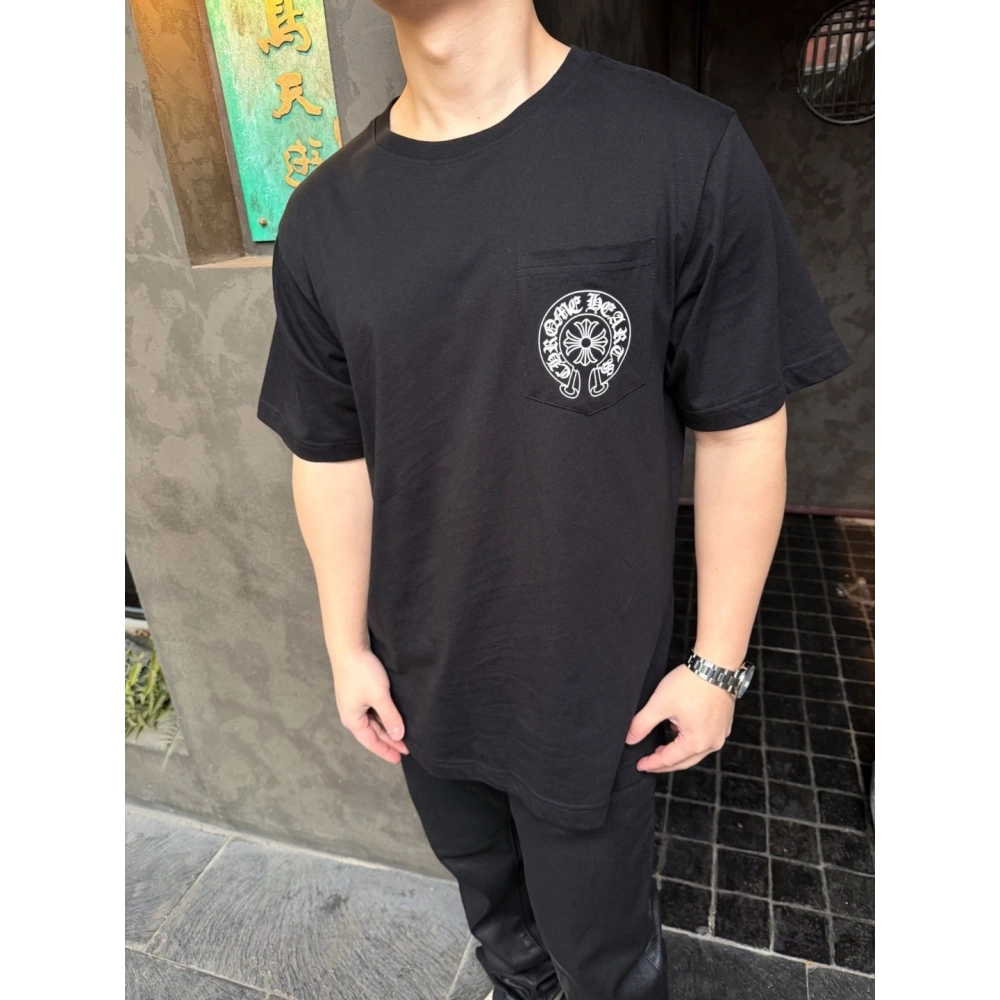 Chrome Hearts Miami Exclusive Back Horseshoe Flower Short Sleeve 118
