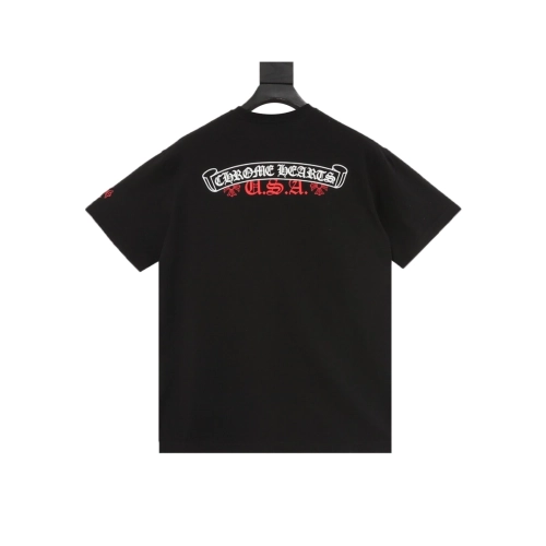 Chrome Hearts White Scroll Print Short Sleeve 120