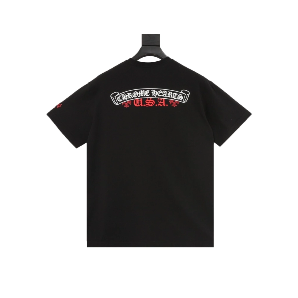 Chrome Hearts White Scroll Print Short Sleeve 120