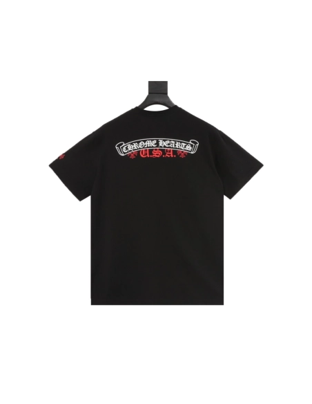 Chrome Hearts White Scroll Print Short Sleeve 120